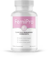 FemiPro supplement bottle, 30 capsules
