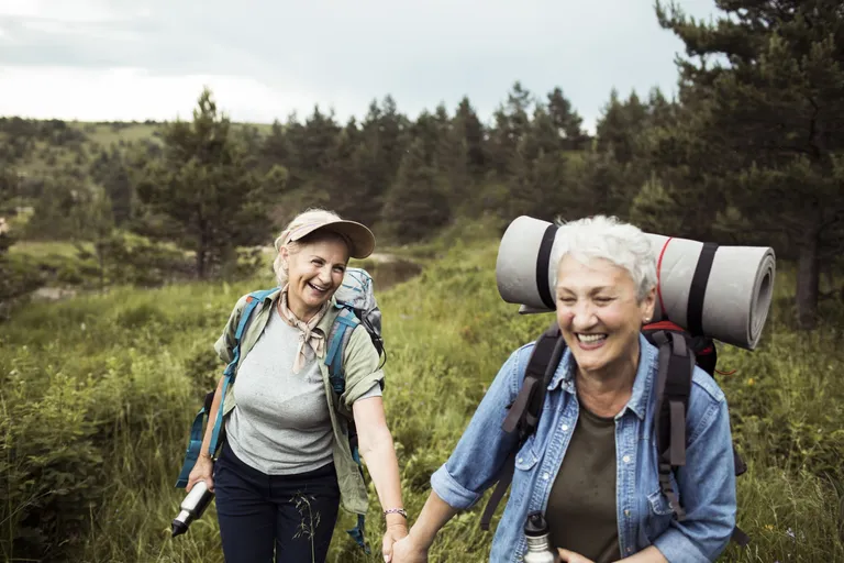 Older couple enjoying time outdoors